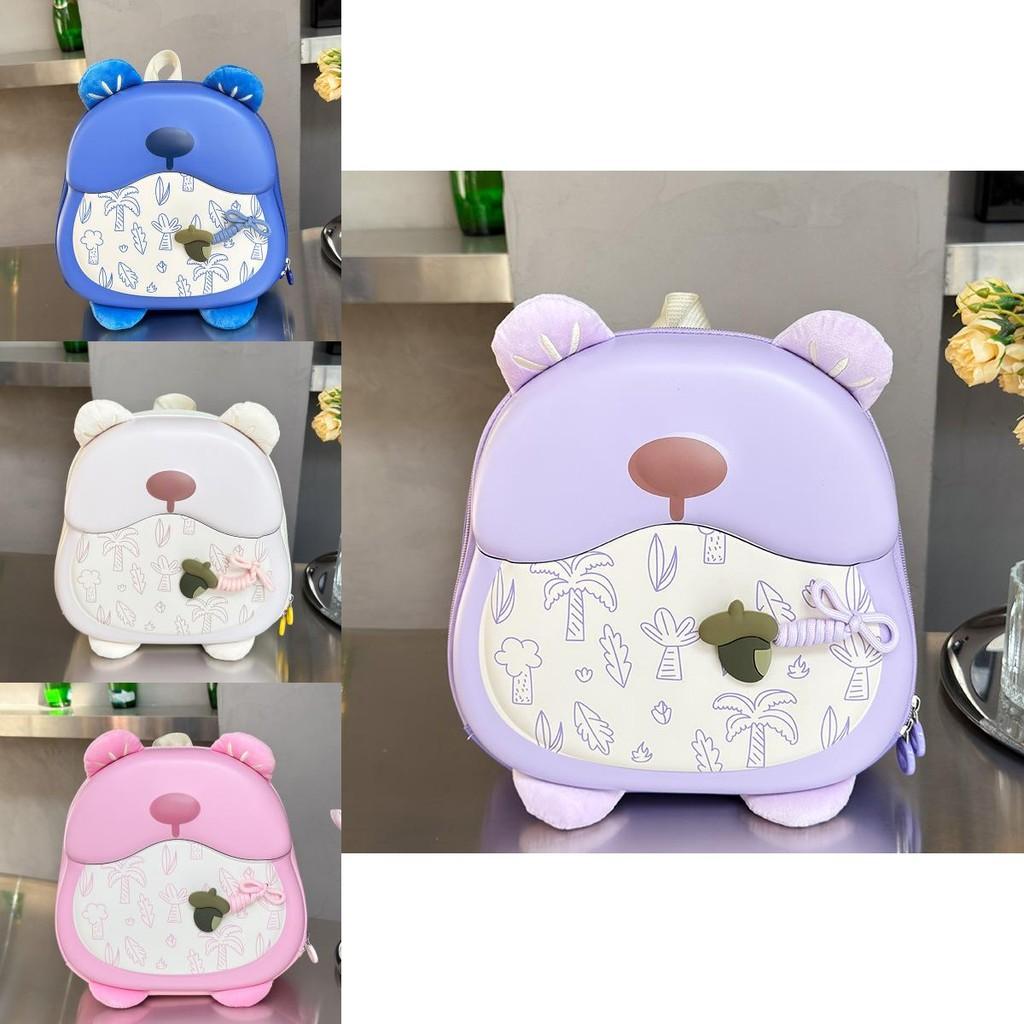 Adorable Cartoon Hard Shell Backpack For Kids Stylish Gender Neutral Preschool Bag