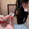 Ретро Серебряные Серьги-Банты с Алмазами - Изысканный Дизайн, Милый и Универсальный Модный Аксессуар.