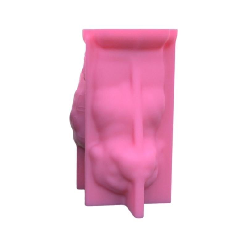 3D форма для цветов, силиконовая форма, форма для вазы в форме собаки, простая в использовании для изготовления подсвечников из бетона и эпоксидной смолы