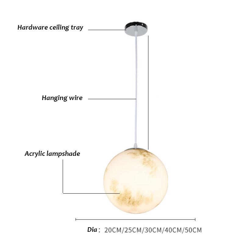 Сферический светильник в стиле минимализма «Планета» в скандинавском стиле, подвесное освещение для выставок в вестибюле, светодиодный подвесной светильник для кафе и ресторанов, декор для дома