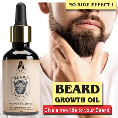 Масло для бороды для быстрого роста бороды с миндалем и тимьяном, 100% НАТУРАЛЬНОЕ, лучшее масло для роста бороды для мужчин 30 мл
