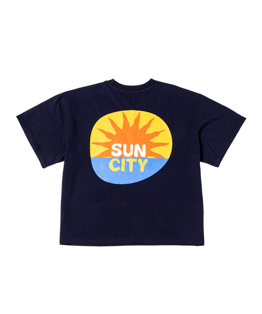 BIGWAVE COLLECTIVE Sun City Smile Boxer Fit T-Shirt (Navy)