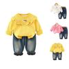 Kids Casual Long-Sleeve Set, Comfortable Daily Wear Outfits
