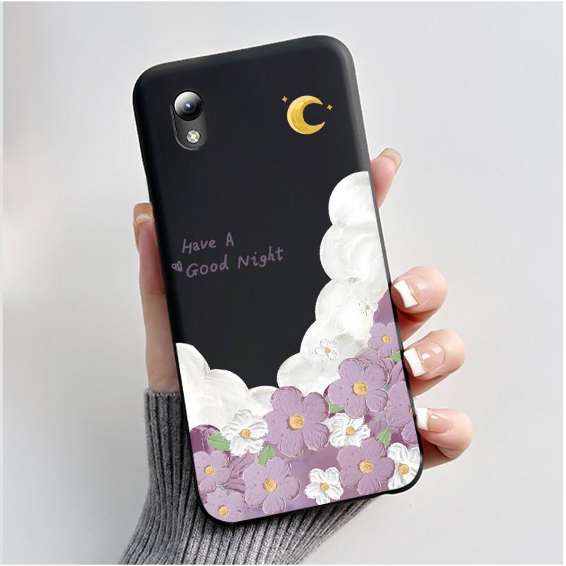 Чехол для ZTE Blade L8 / A3 (2019) / A31 Lite / A3 Plus / A3 SE Эстетичный Милый Кот Астронавт Черный Мягкий Силикон ТПУ Чехол для Телефона