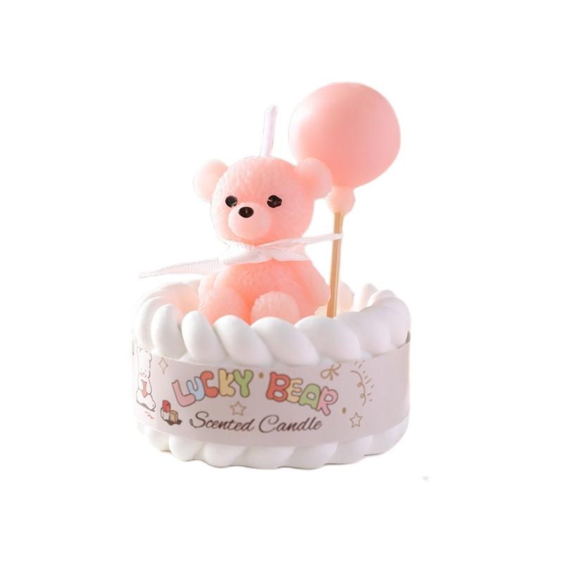 Best Selling Handmade 3D Teddy Bear Balloon Scented Candles Soy Blend Wax Aesthetic Long Burning Romantic Diwali Easter Ramadan