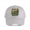 Never Give Up Military Motivation Baseball Cap Fashion Outdoor Sports Sunhat Unisex Snapback Cap Womens