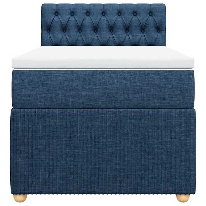 Maison Exclusive - Sommier à lattes de lit avec matelas Bleu 80x200 cm Tissu