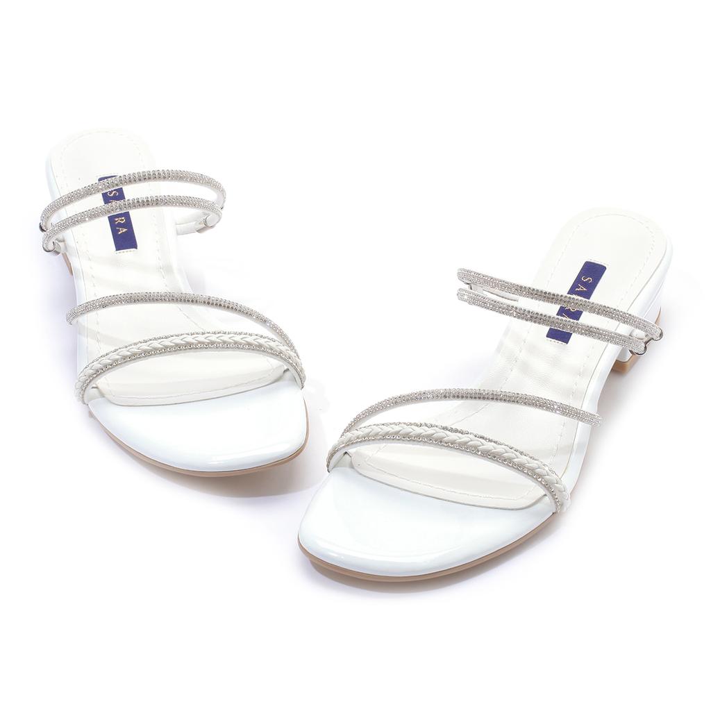 Saera Mule Round Toe Cowhide Two-Way Twisted Closure 3Cm S22M026 (A Type)