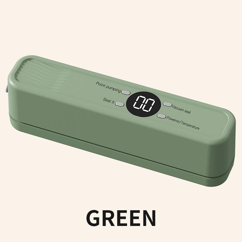 Беспроводной вакуумный упаковщик - Мощное всасывание 60 кПа, Портативный вакууматор для продуктов с 3 уровнями температуры, Функция внешней откачки