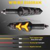 Dynamic Motorcycle LED Turn Signals Flowing Light For 12V Motorcycle Amber 4PCS
