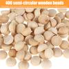 100/400 Pcs Half Wooden Beads 20 mm Mini Split Wood Balls Unfinished Half Round Wood Beads Hemisphere Wood Crafts Ball for Craft