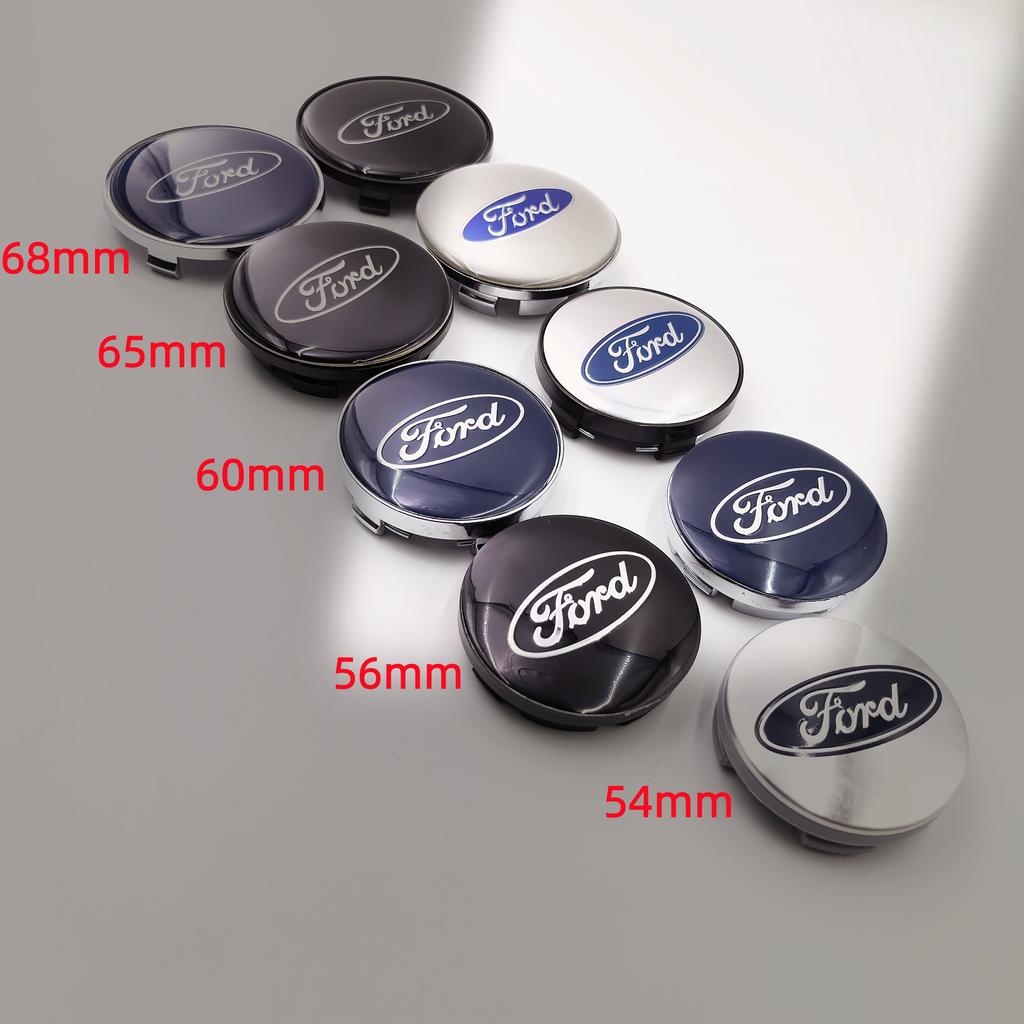 AJV1 4PCS 54/56/60/65/68mm Wheel Center Caps For Ford Fiesta Mondeo Fusion Explorer Escape Focus Kuga Rim Hubcap Cover Badge