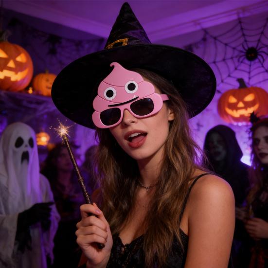 Смешные Очки-Какашки Форма Какашки Вечеринка Солнцезащитные Очки День Рождения Фото Реквизит Фестиваль Аксессуар Очки для Дискотеки Розыгрыш Подарок