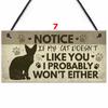 Kitchen Farm Wood Shed Accessories Home Decoration Funny Toys Plaque Cat Coop Cat Sign