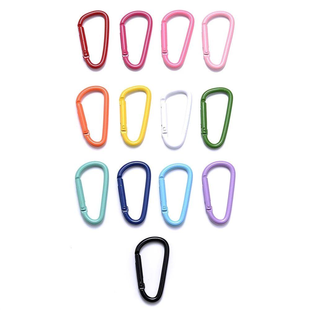 Safety Buckle Camping 45x24mm Making Jewelry Keychain Clip Carabiner Hook Key Ring D Carabiner