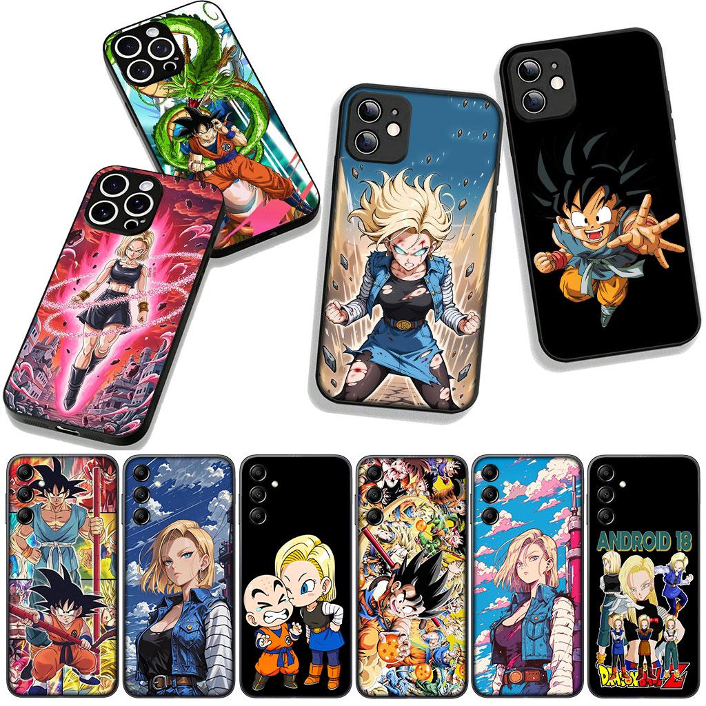 Для Samsung Galaxy A36 A17 A26 A07 A35 A54 A53 A13 A33 A34 S8 S9 S20 S21 FE S10 Plus Чехол Android 18 Сын Драконов Шары Гоку