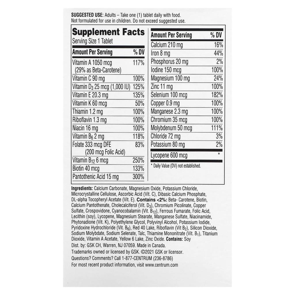 Centrum Men's Multivitamin, 120 Tablets