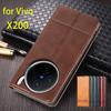 Роскошный магнитный адсорбционный кожаный чехол для Vivo X200 6.67" Flip Cover Защитный чехол Capa Fundas Coque