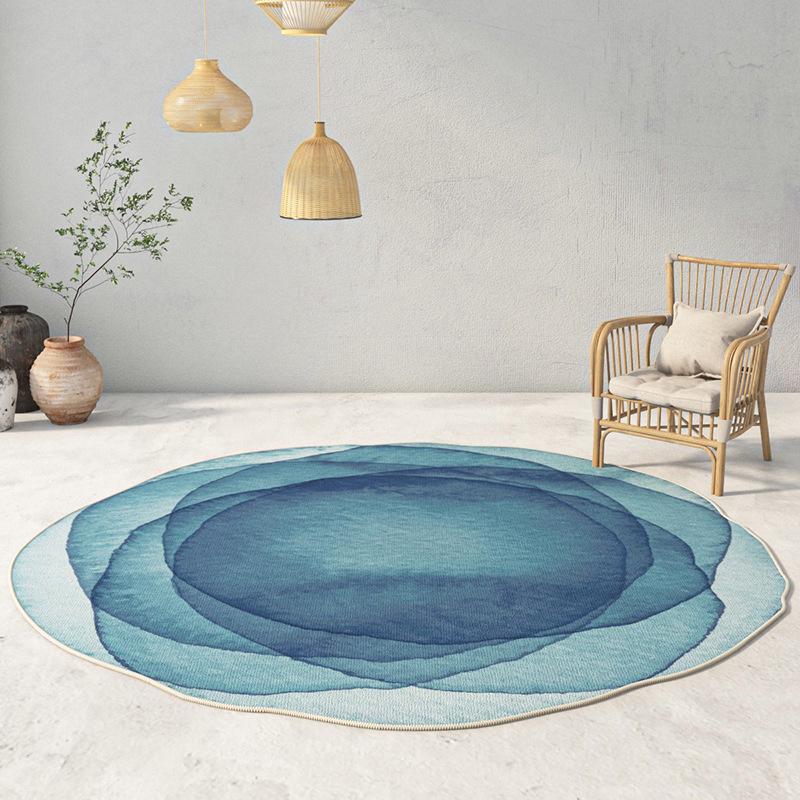 Круглый нерегулярный ковер для гостиной, дивана, чайного столика, коврик для спальни, простой в уходе декоративный коврик