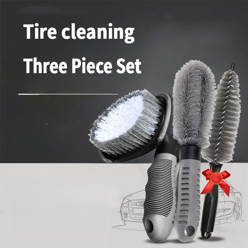 Щетка для автомобильных шин, щетка для колес, инструменты для мойки автомобиля, чистка, щетка для обода колеса, мощный набор щеток для обезжиривания