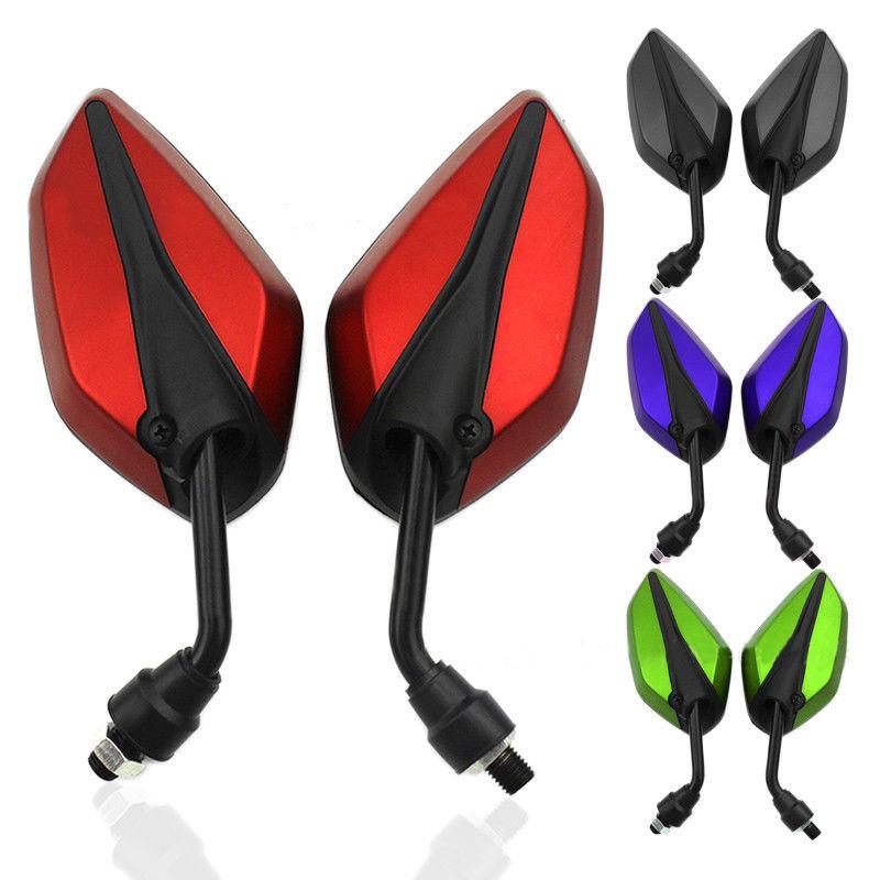 2pcs 10mm Motorcycle Rearview Mirror Scooter Motocross Rearview Mirrors Back Side Convex Mirror Motorcycle Parts