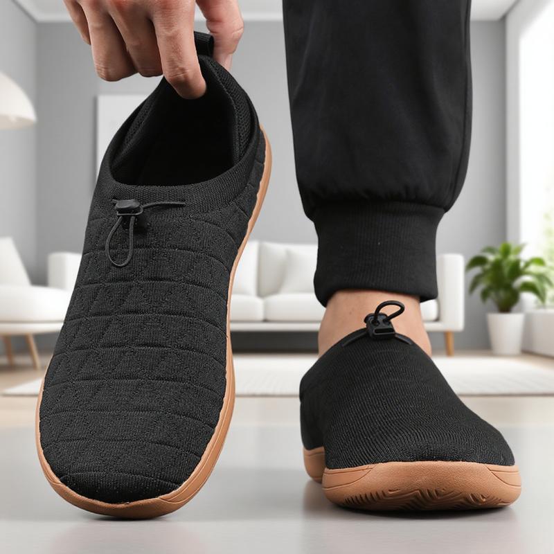 Mens Minimalist Walking Sneakers Shoes Wide Toe Barefoot Casual Wide Last Canvas Black Flat Board Shoes Breathable Mesh Shoes