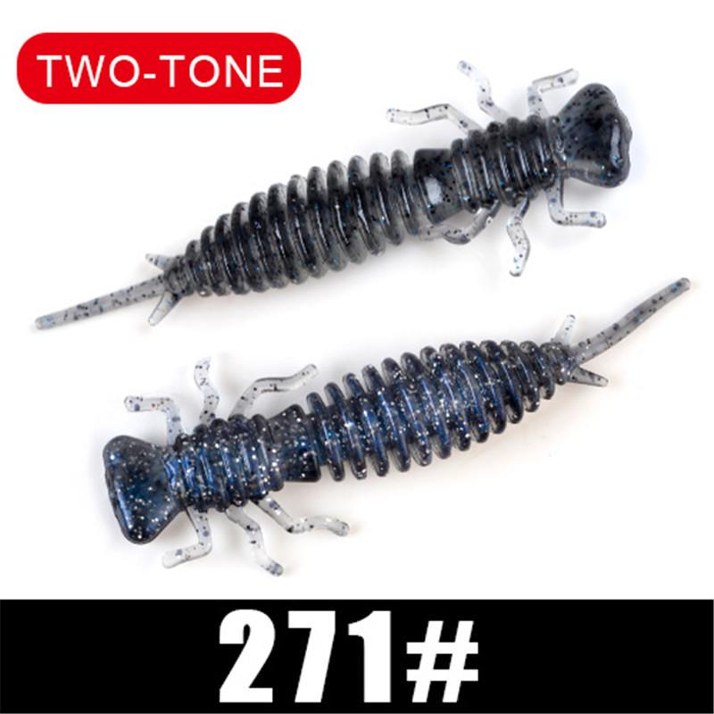 Мягкие приманки FISH KING Larva, 50 мм, 76 мм, 89 мм, искусственная приманка, рыболовная червь, силиконовая приманка для окуня, щуки, приманка для отсадки карпа, пластиковые приманки