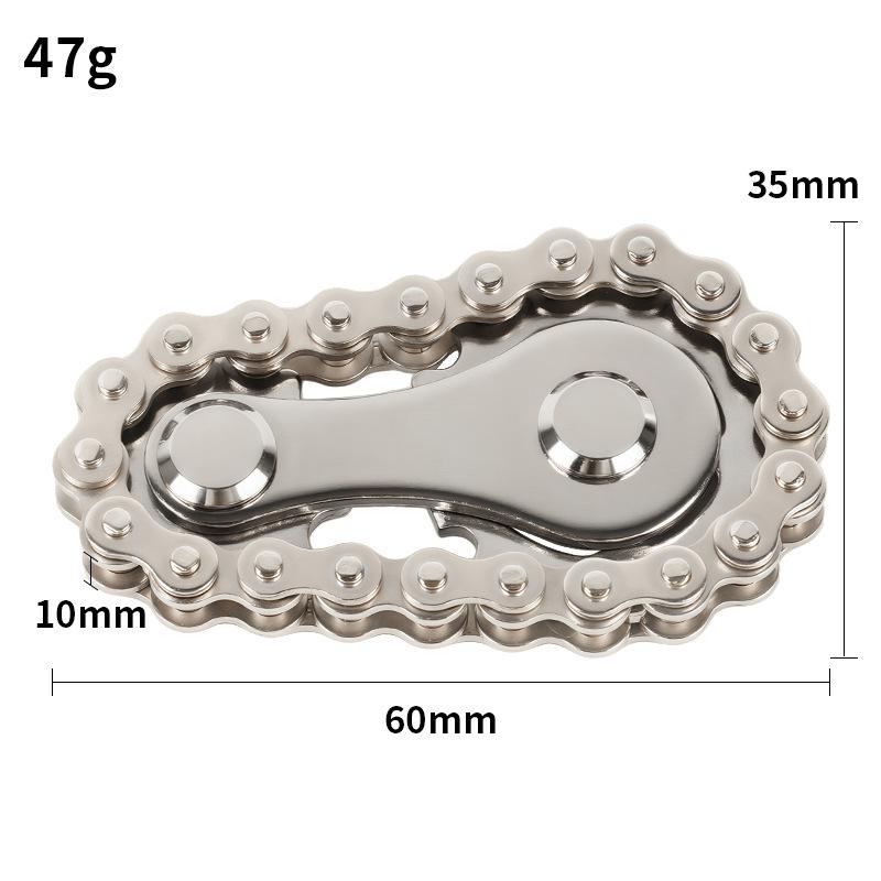 Металлический декомпрессионный спиннер-цепочка для пальцев: Инновационная игрушка-спиннер с черными технологиями