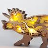 New Wood Carving Dinosaur Crafts Creative Home Decoration Wooden Multi-layer Hollow Dinosaur Ornaments