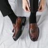 Fashion Men's High Quality Leather Slip-on Formal Oxfords Footwear Loafers Driving Party Dating Business Work Shoes Tassel Loafers