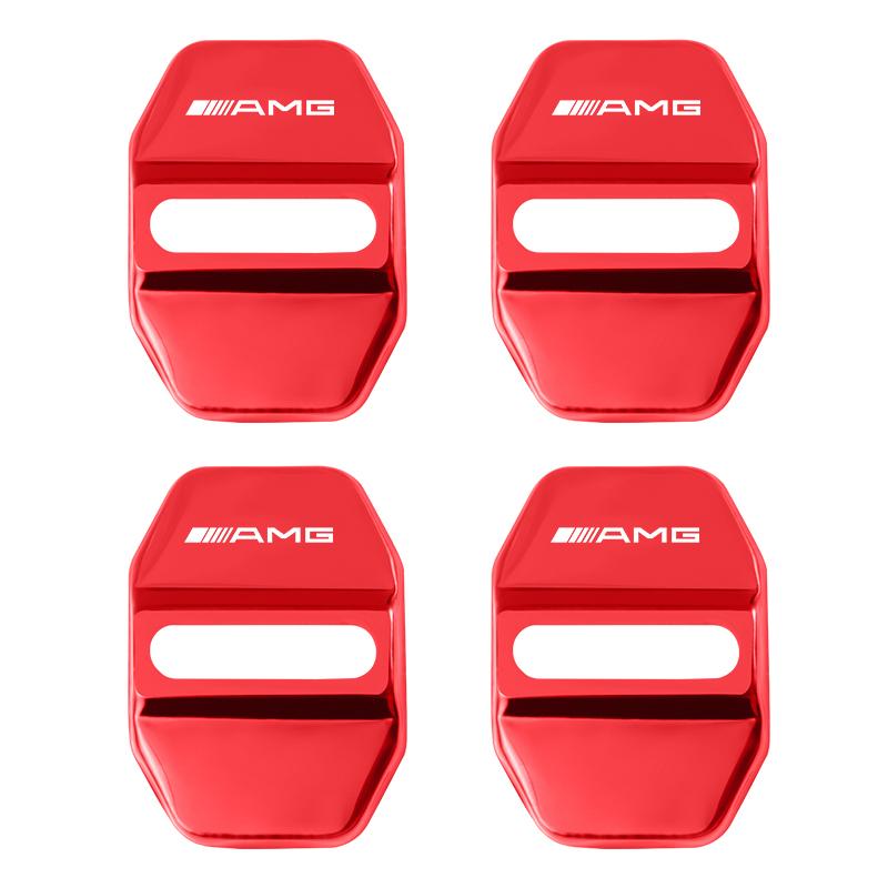 Zinc Alloy Car Door Lock Cover Protective Buckle Cover Sticker For Mercedes Benz AMG GLC W203 W206 W220 W205 W211 W212 W201 W210 p1