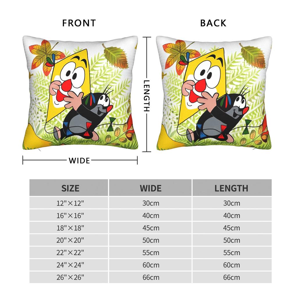 The Little Mole Pillow Case Comfy Pillow Cover Vintage Cushion Cover For Sofa Home Decor