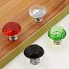 2pcs Transparent Glass Handles 30mm Glass Cabinet Door Handles, Drawer Single Hole Circular Handles