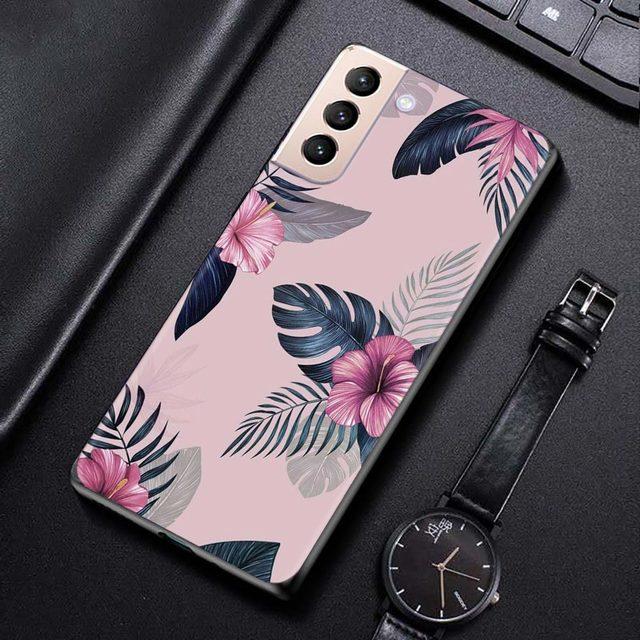 Чехол для Samsung Galaxy S21 S20 S10 S9 S8 Plus Ultra 5g S10lite S10e S7edge S20 S21 Fe, винтажный чехол с банановым листом и цветком