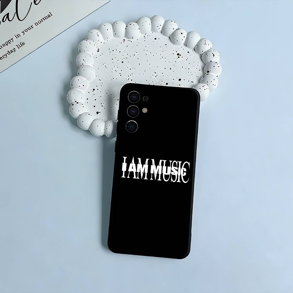 Я МУЗЫКА (Playboi Карти) Черный Мягкий Силиконовый Чехол для Телефона для Samsung S25, S24, S21, S22, S23, S30, Ultra, S20, Plus, FE, Lite