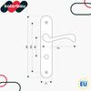 Door Handle Long Plate Toilet Lock For Bathroom Classic Satin 90 MM
