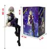 Pvc Cyberpunk: Edgerunners Anime Figurines - Lucy & Rebecca Sitting Poses | Street Samurai Desktop Model Toys, Fan Collection