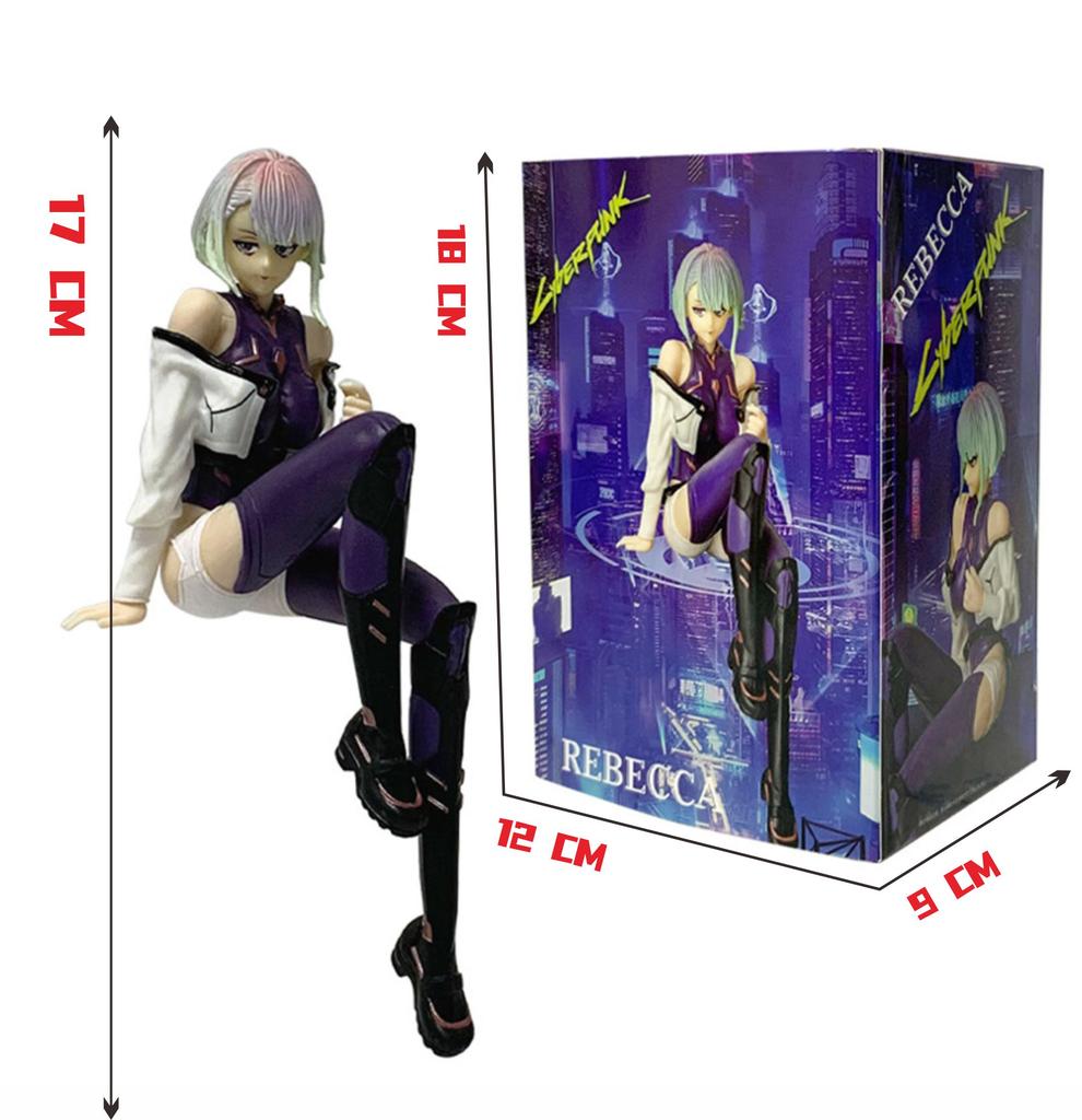 Pvc Cyberpunk: Edgerunners Anime Figurines - Lucy & Rebecca Sitting Poses | Street Samurai Desktop Model Toys, Fan Collection