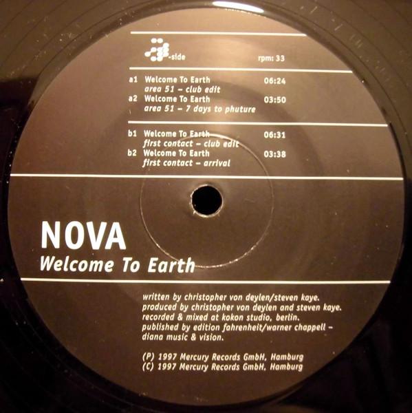 12-дюймовая пластинка NOVA - Welcome To Earth 5744471 Mercury Beats 1997 Германия Танцевальная и электронная музыка