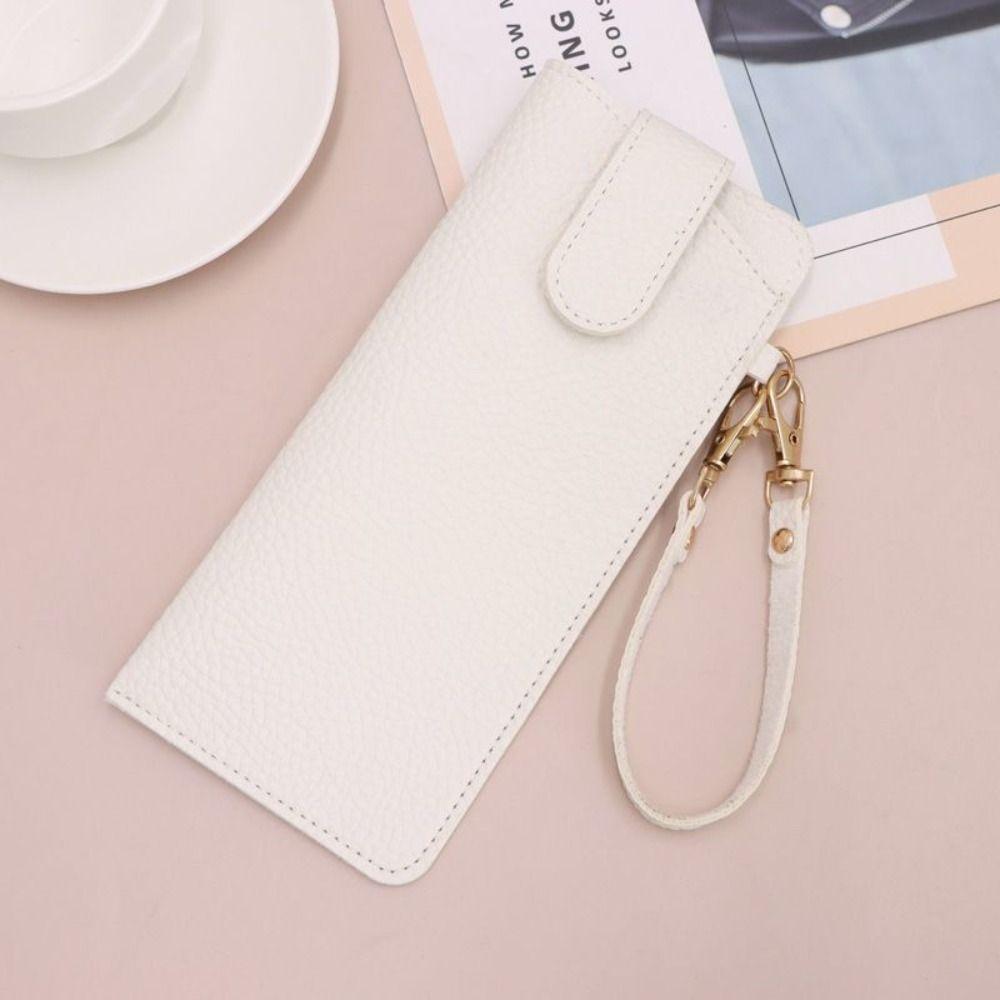 Portable Pu Leather Glasses Bag Leather Rope Sunglasses Eyeglass Bag  Eyewear Protector Case