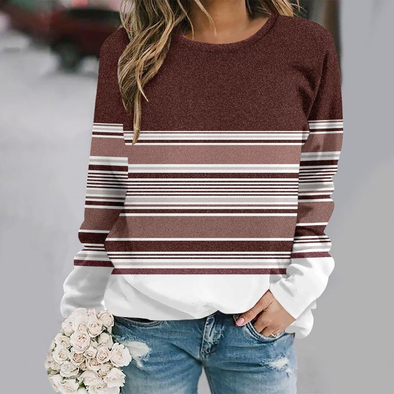 Fashion Floral 3D Print Crew Neck Long Sleeve T-Shirt Casual Women Clothing Y2k Clothes Harajuku Female Clothing Plus Size Tops