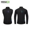 WOSAWE Fall and Winter Couple Men and Women Windproof Warm Sleeveless Undershirt Windproof Fleece Long Sleeve Reflective Road Bike Cycling Suit