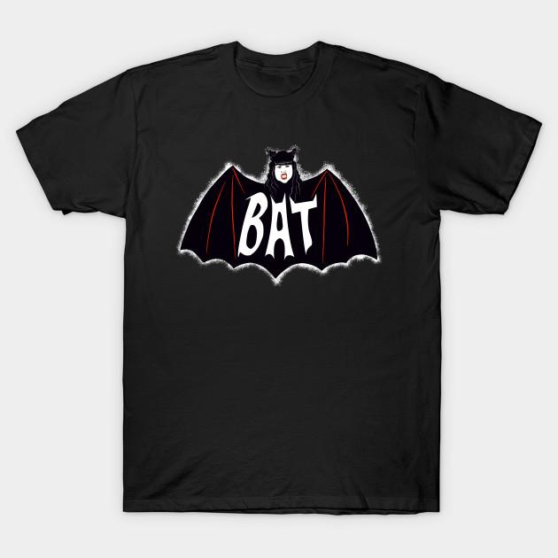 Asian Size Men Black Print T-shirt Bat!! No-Cut Heat Transfer Print Cotton Tshirt
