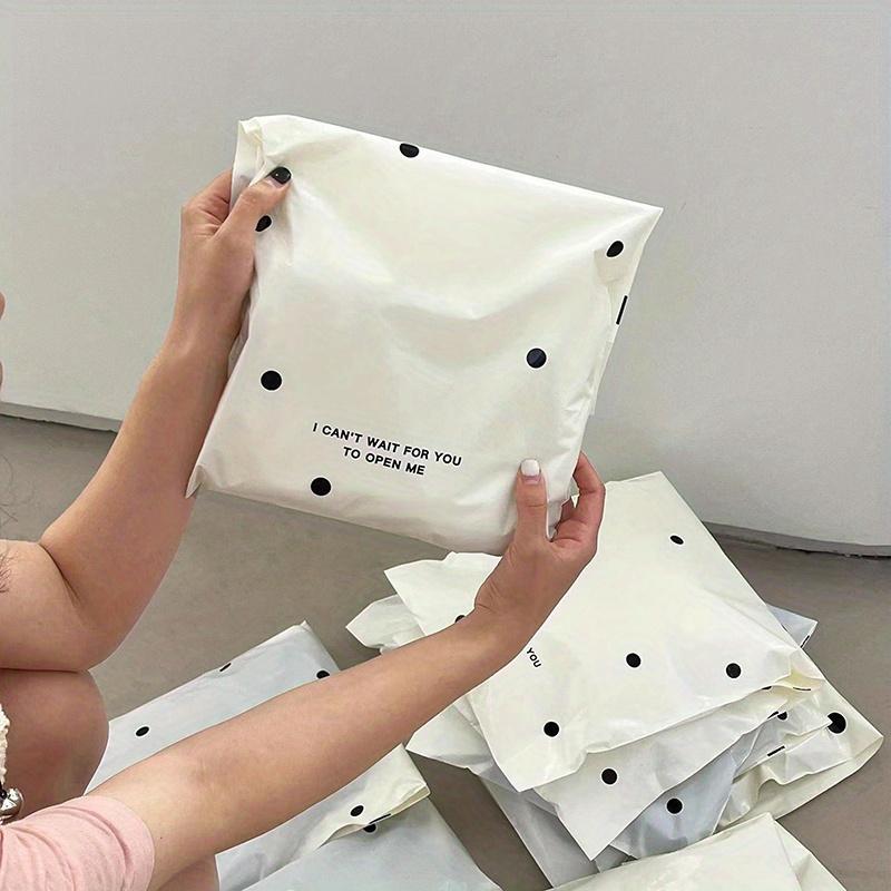 Набор из 10 самозапечатывающихся пакетов из полиэтилена большой вместимости, водонепроницаемая экспресс-упаковка, дизайн с мультяшными розовыми бабочками, для офисной почты и посылок