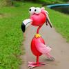 Metal Flamingo Yard Decoration Cartoon Sculpture Outdoor Flamingo Peacock Garden Bird Statue