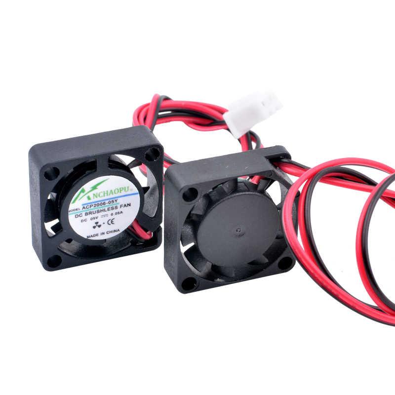 Acp2006 2См 20Мм Вентилятор 20X20X6Мм Dc5В 12В Usb 2Pin Микровентилятор Охлаждения Для Микрооборудования Очистителя Дрона