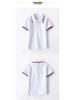 Boys' White Short-Sleeve Polo Shirt, Elementary School Uniform, Turn-Down Collar, Girls' Graduation Class T-Shirt