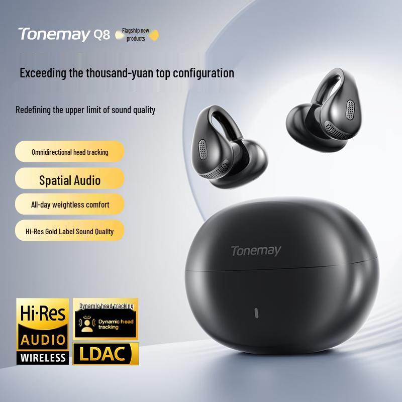 Tonemac Q8 Ear-Clip Open-Ear Bluetooth Headphones