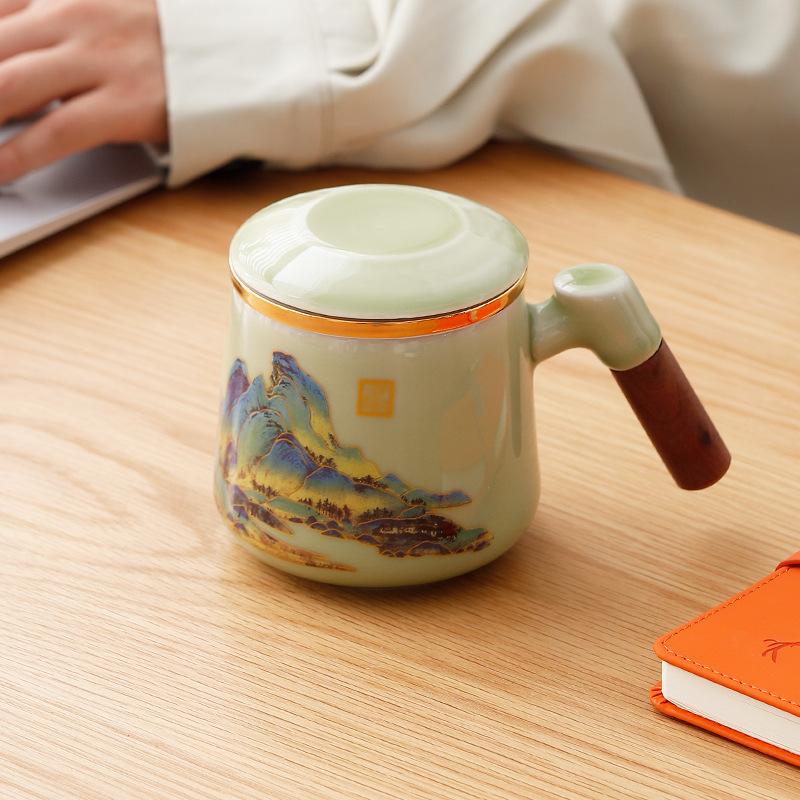 Office Cup Ceramic Water Cup Set Souvenir Business Gift Creative Cup Practical Birthday Gift