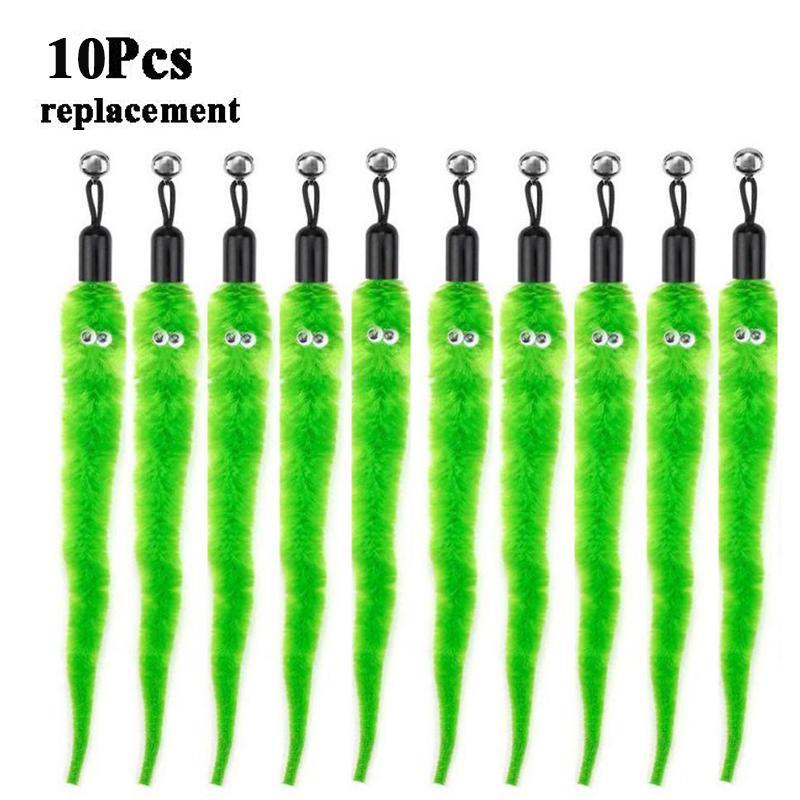 Замените плюшевые аксессуары для кошек, червяков, сменную голову, забавную кошачью палочку, игрушки для домашних животных 5/10/6/11 шт.